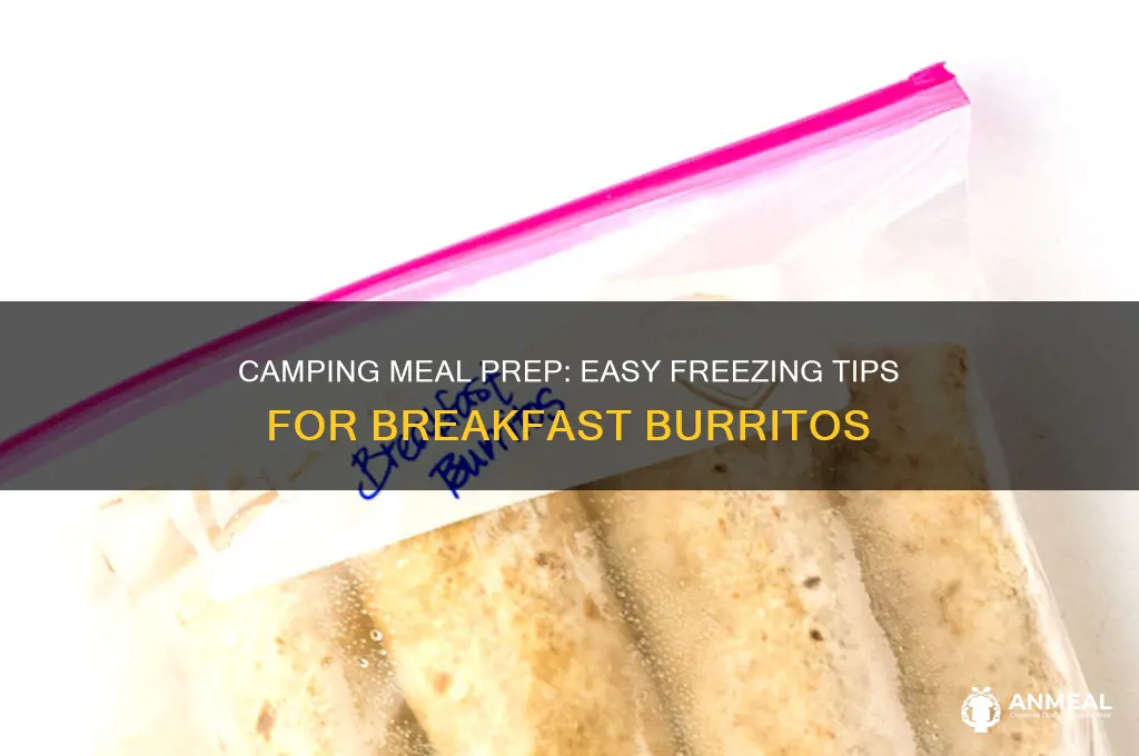 how to freeze breakfast burritos for camping