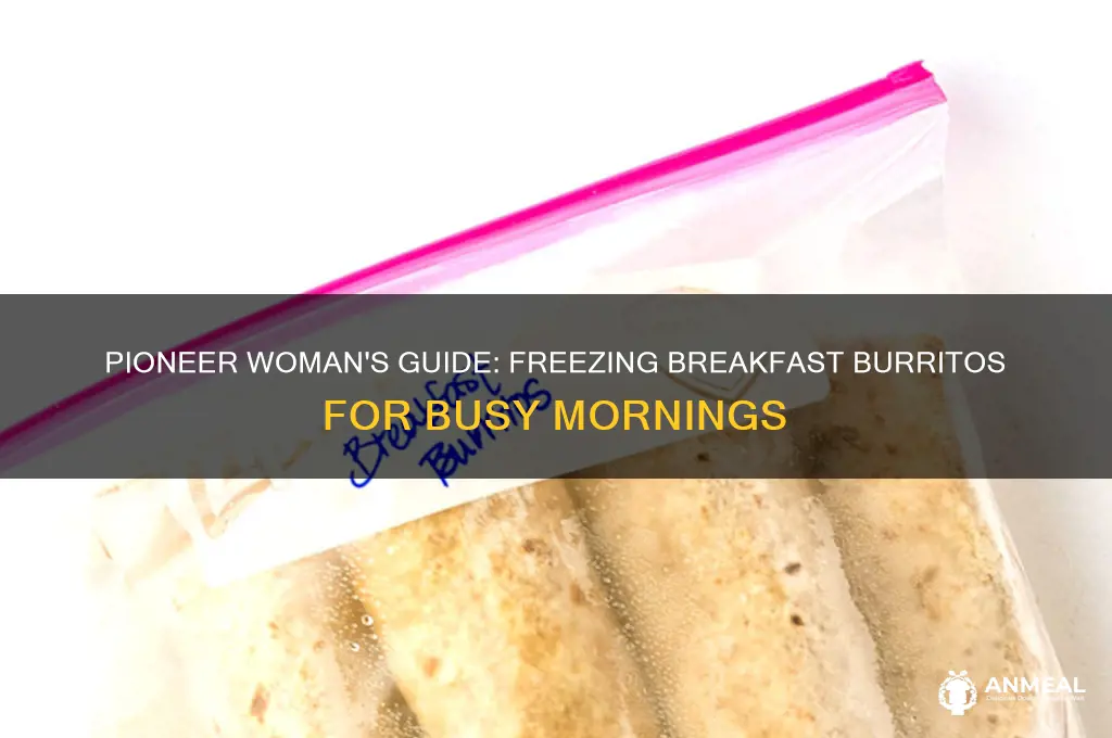 how to freeze breakfast burritos pioneer woman
