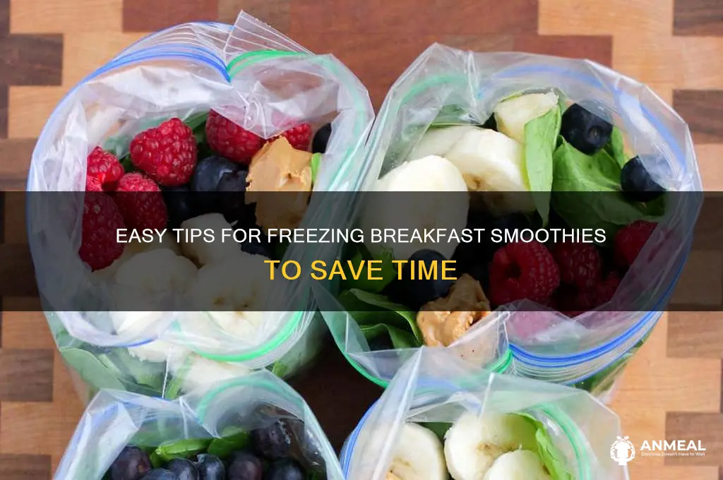 how to freeze breakfast smoothies