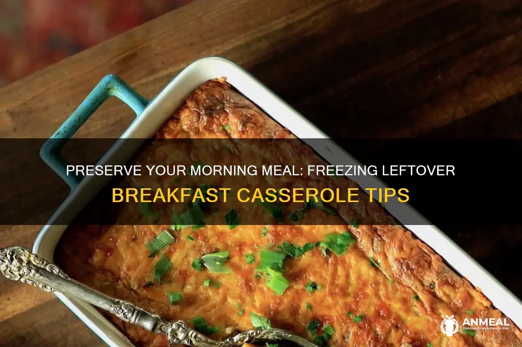 how to freeze leftover breakfast casserole
