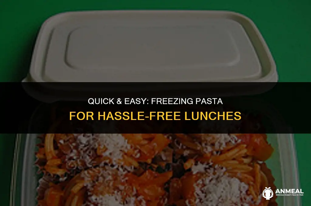 how to freeze pasta for lunch