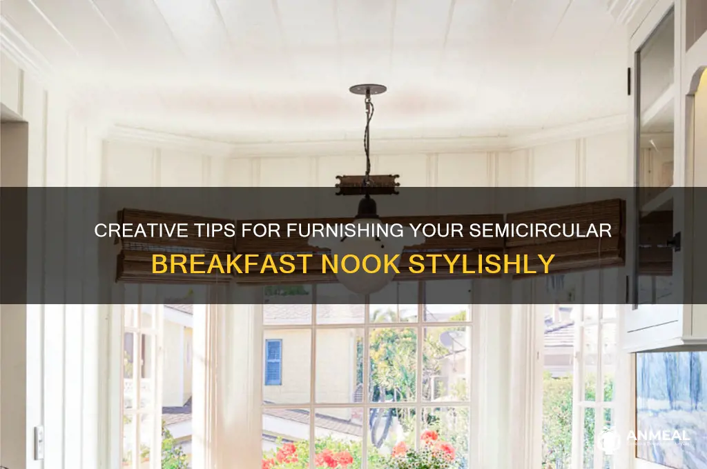 how to furnish semicircular breakfast area