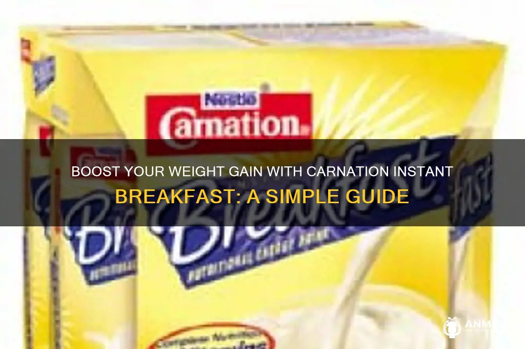 how to gain weight drinking carnation instant breakfast