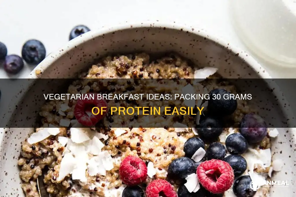 how to get 30 grams of protein for breakfast vegetarian