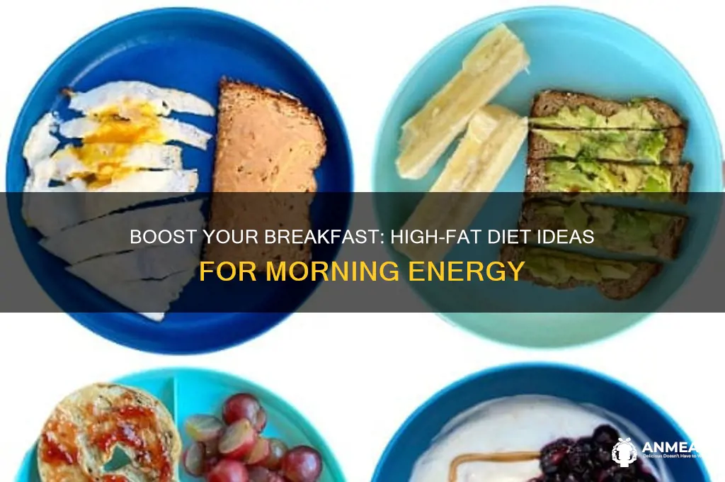 how to get a high fat diet in breakfast