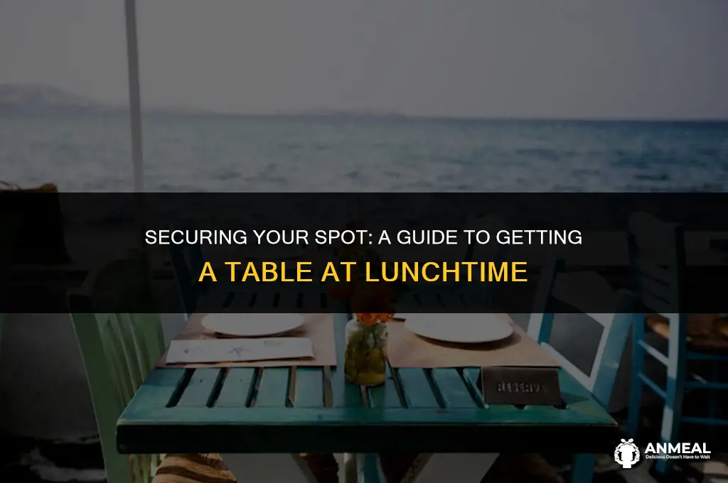 how to get a table at lunch