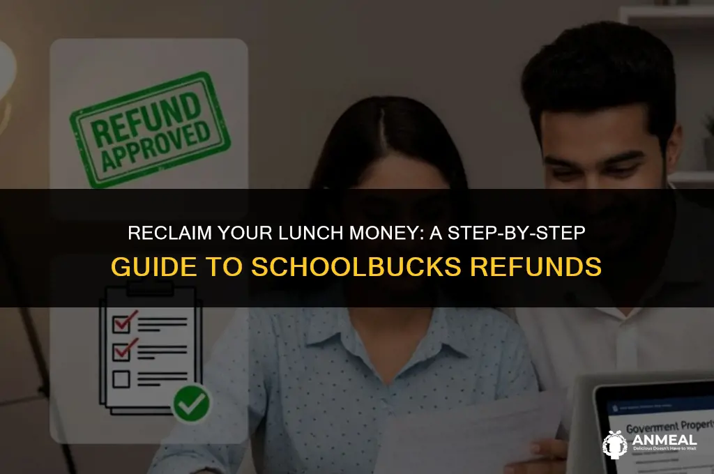 how to get back lunch money from schoolbucks