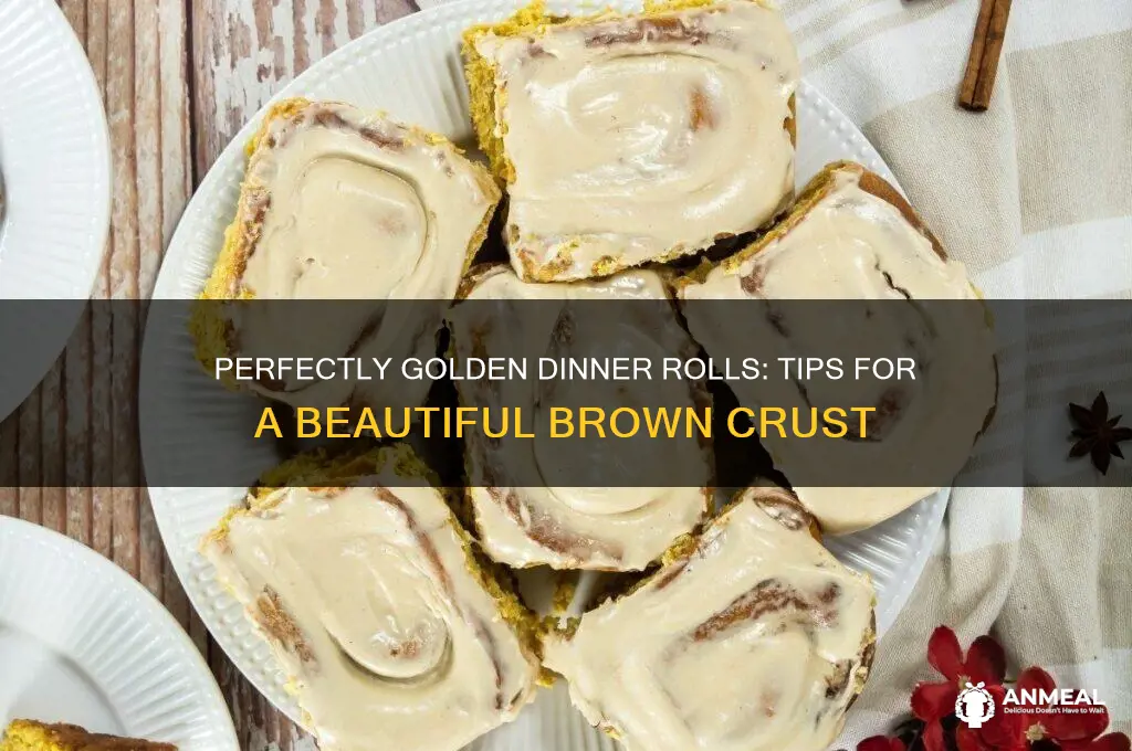 how to get dinner rolls golden brown