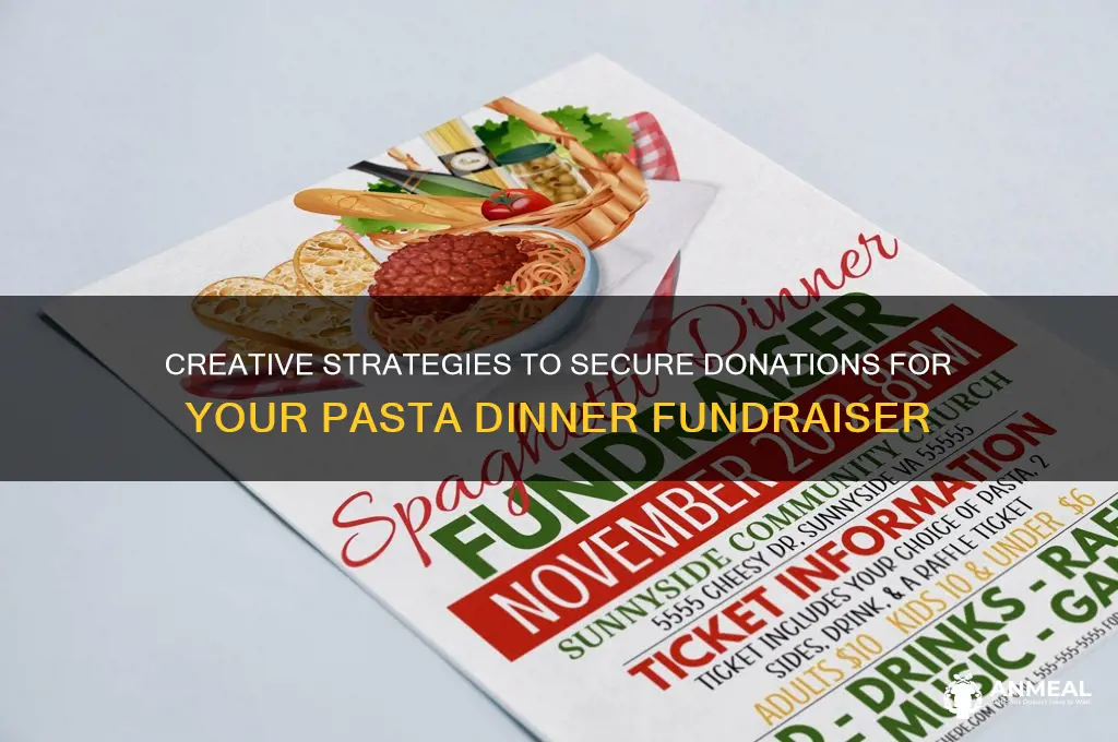 how to get donations for pasta dinner