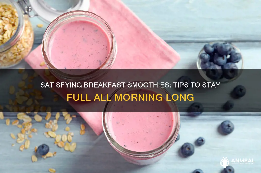 how to get full off smoothies for breakfast