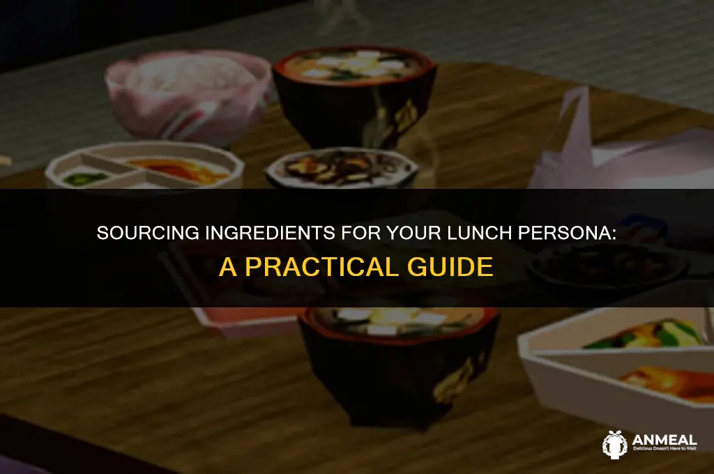 how to get ingredients for lunch persona
