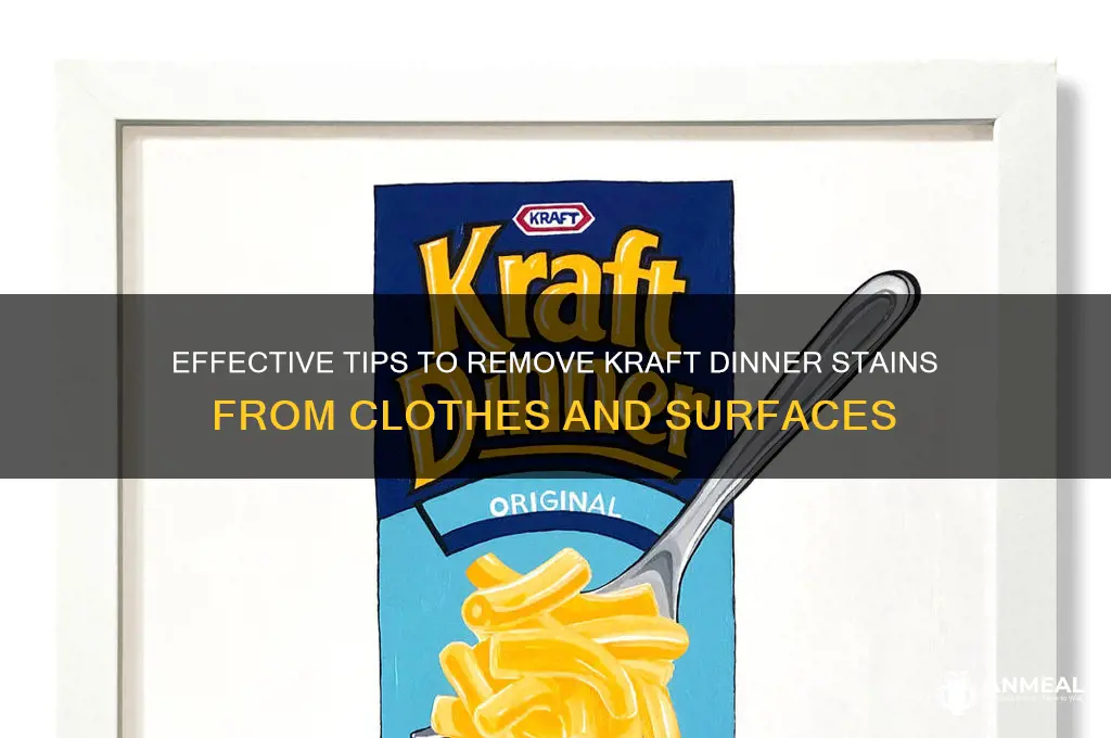 how to get kraft dinner stains out