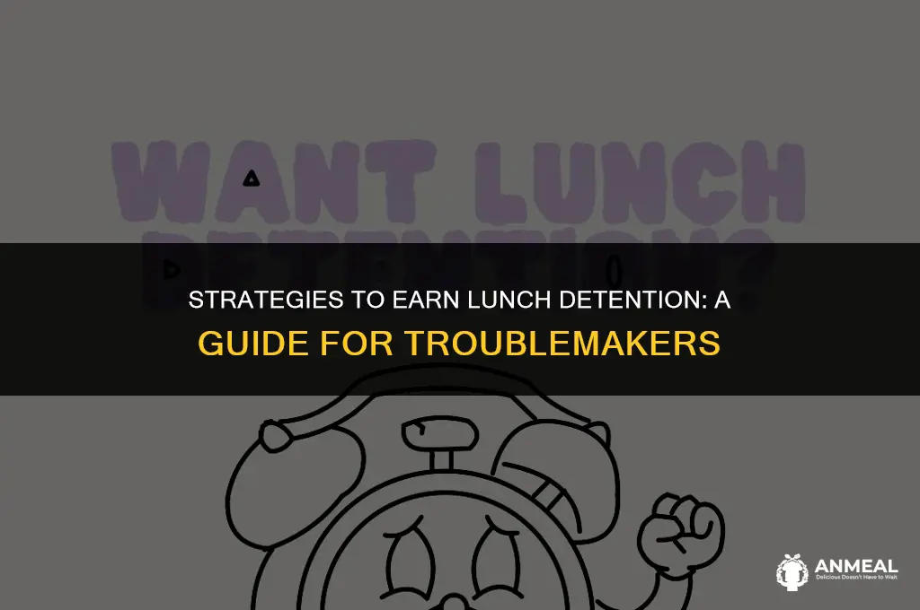 how to get lunch detention