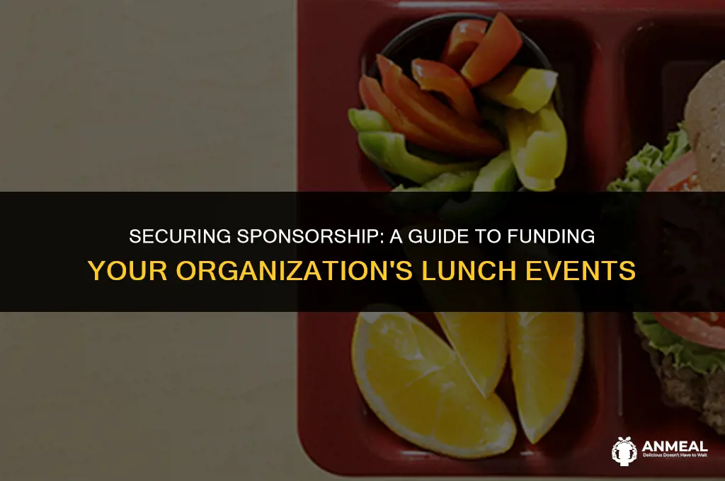 how to get lunch sponsered for your organization