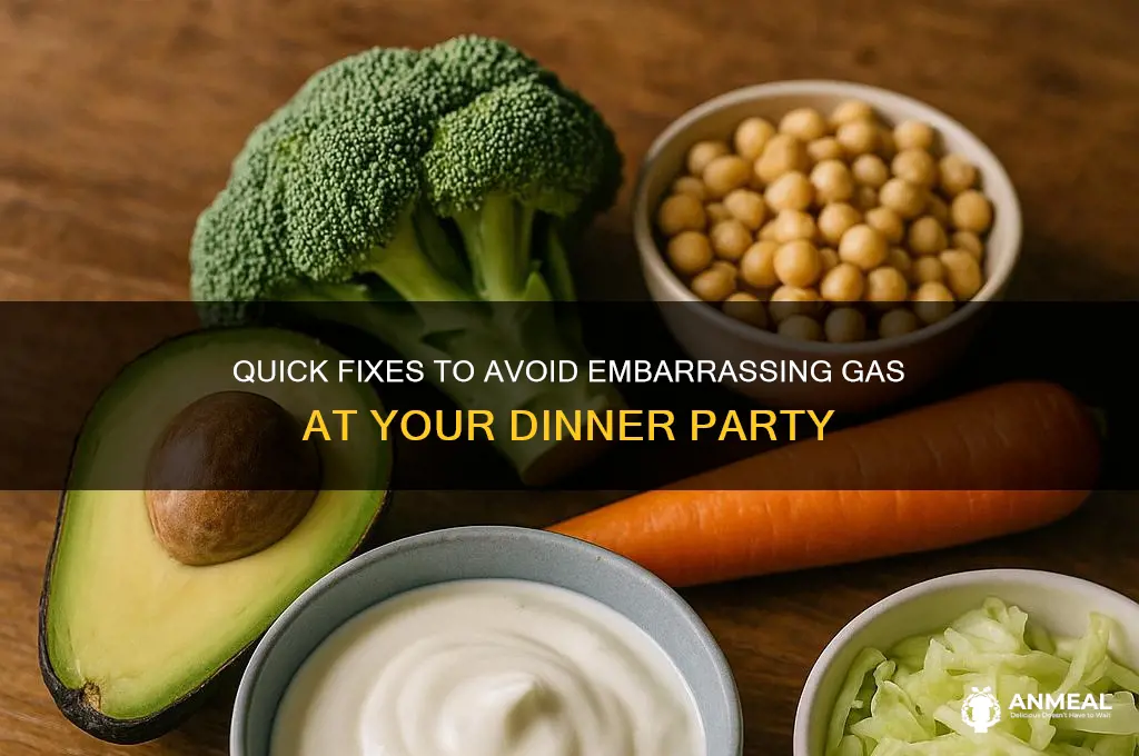 how to get rid of bad gas before dinner party