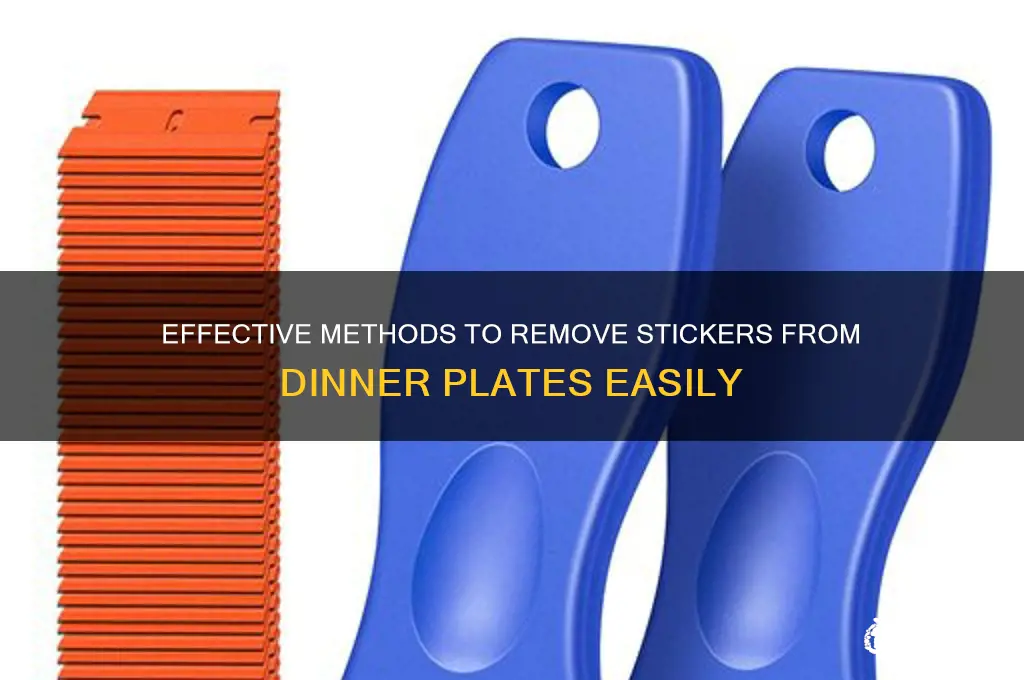 how to get stickers off dinner plates