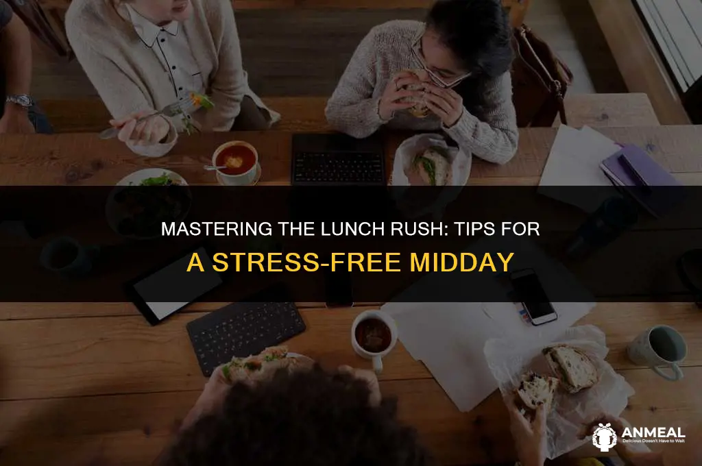 how to get through a lunch rush