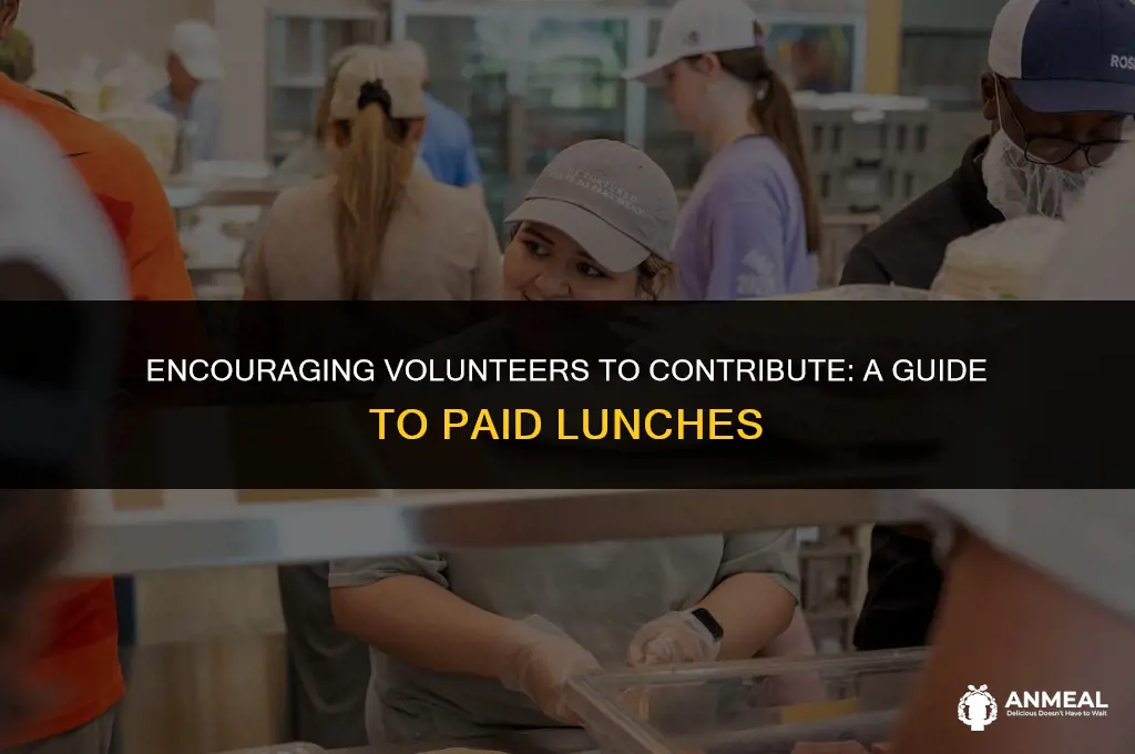 how to get volunteers to pay for lunch