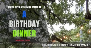 Crafting a Warm and Memorable Birthday Dinner Welcome Speech