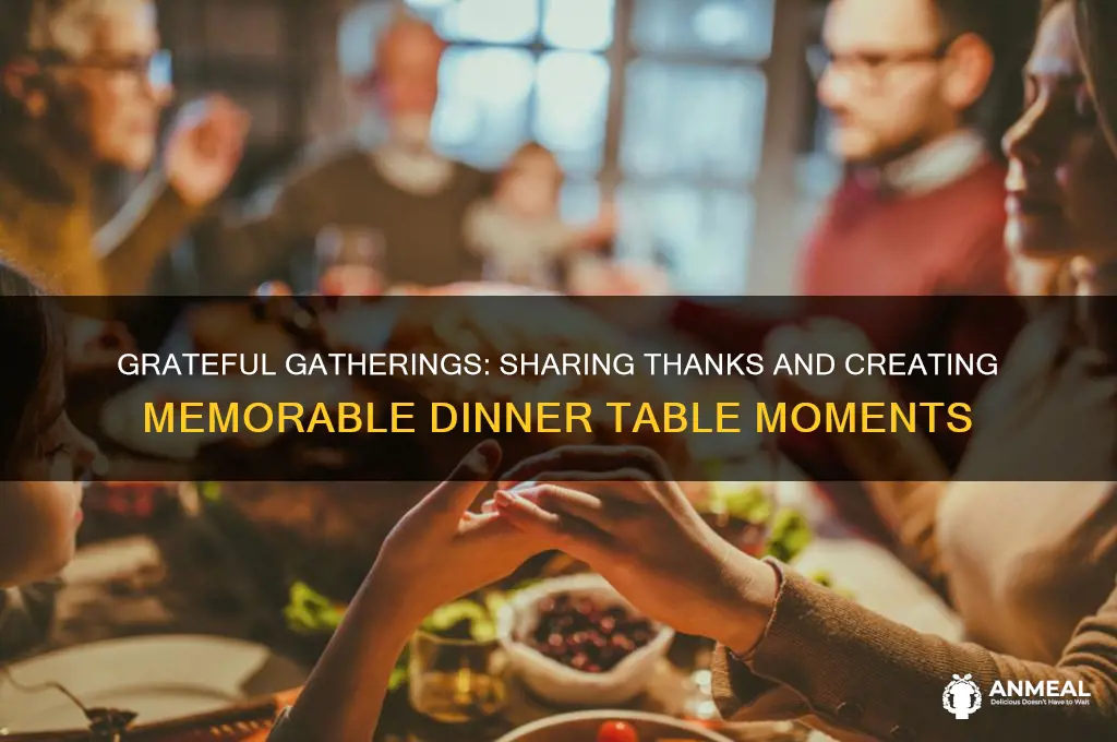 how to give thanks around the dinner table