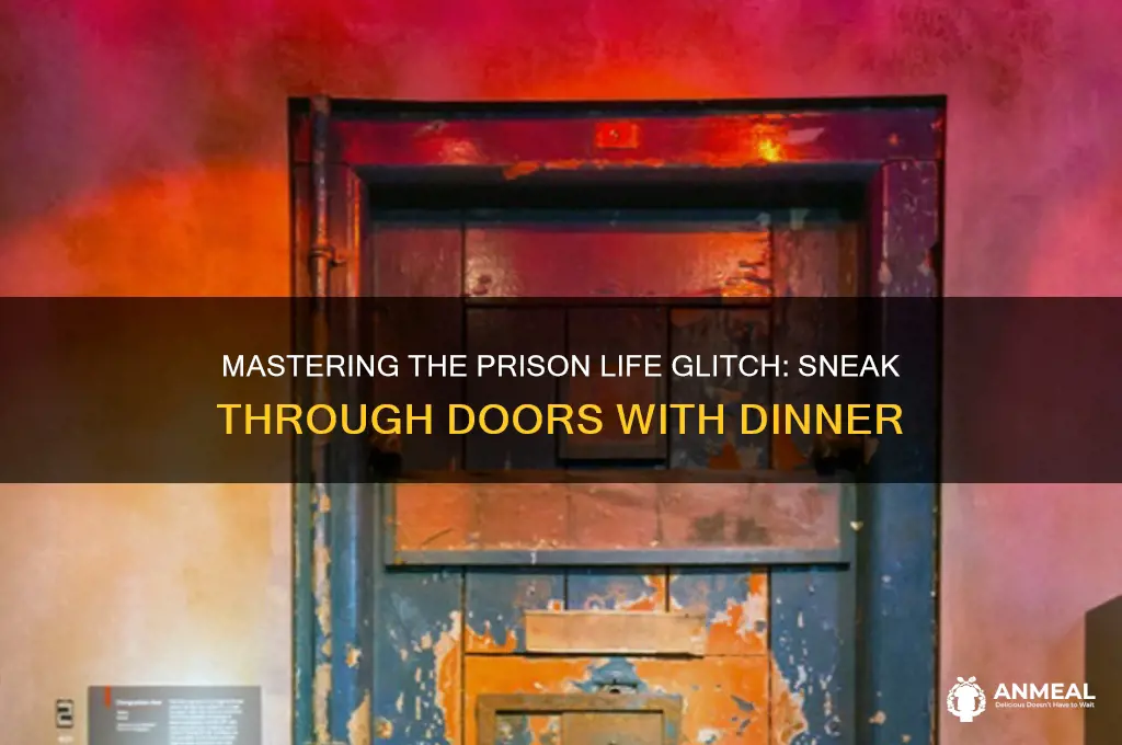 how to glitch through doors with dinner in prison life