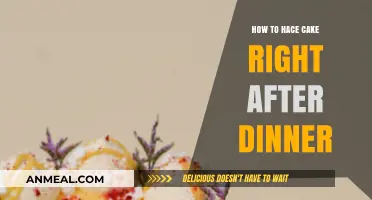 Perfect Post-Dinner Cake: Tips for Baking Right After Your Meal