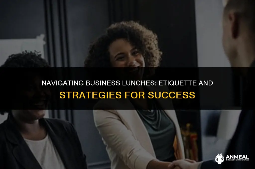 how to handle a business lunch