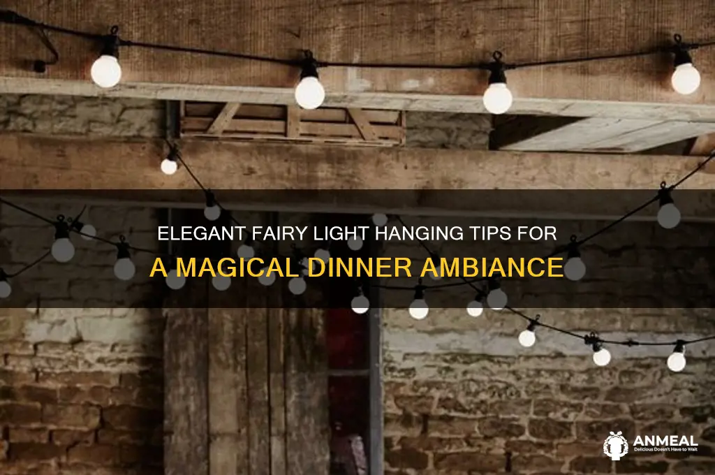 how to hang fairy lights for dinner