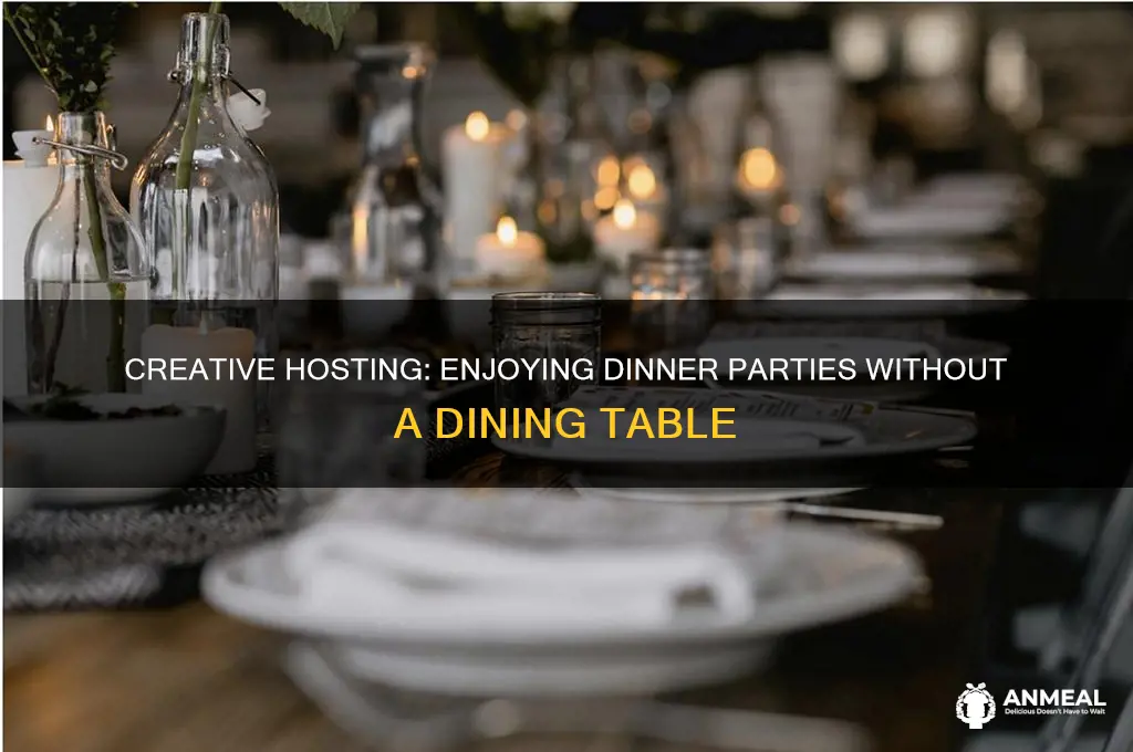 how to have people over for dinner no dining table