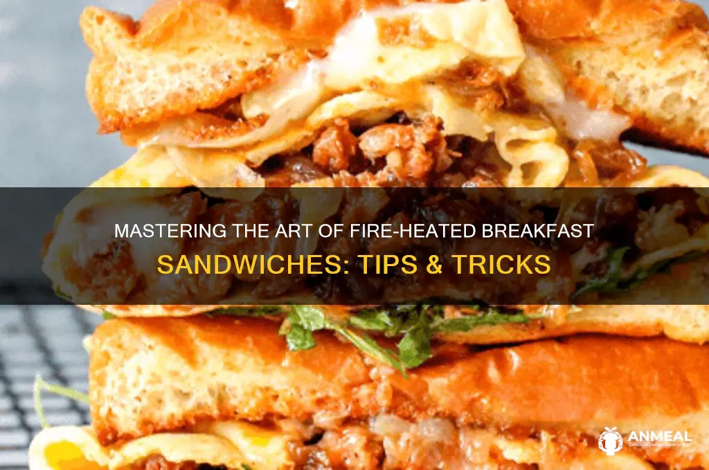 how to heat a breakfast sanwich over the fire