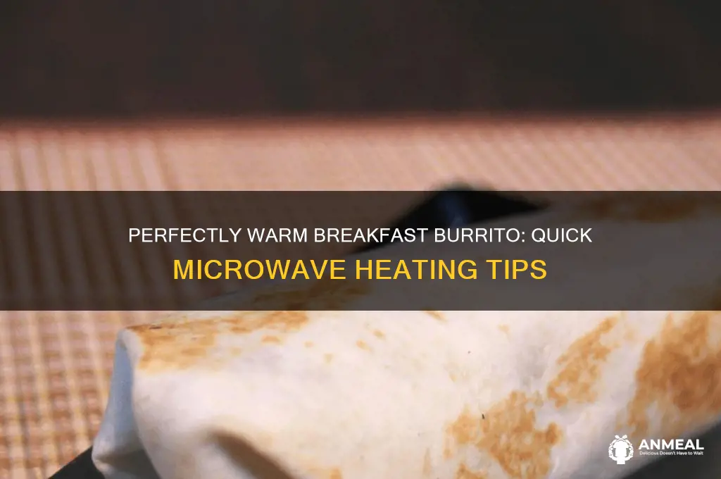 how to heat up breakfast burrito in microwave