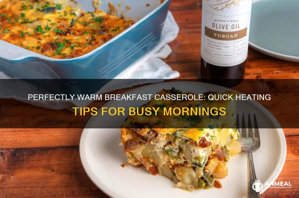 how to heat up breakfast casserole