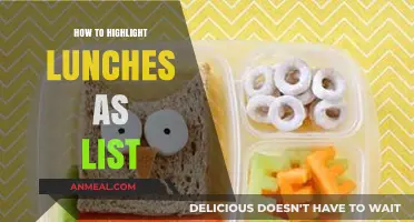 Creative Ways to Highlight Your Lunches as a List