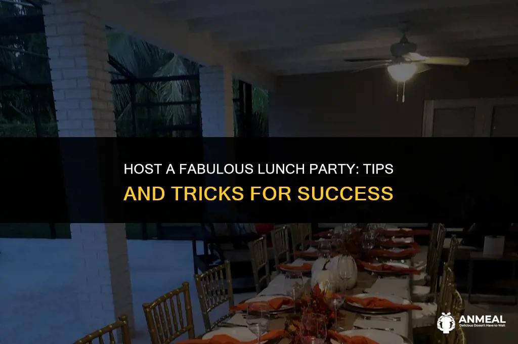how to hold a lunch party