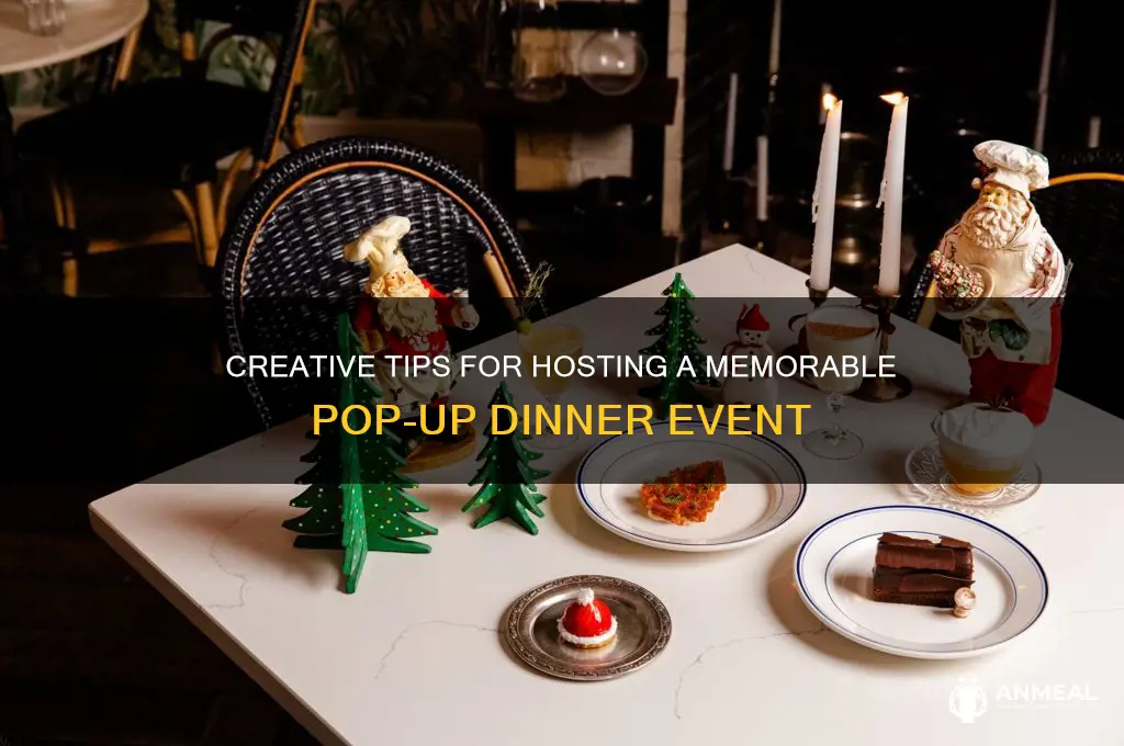 how to host a pop up dinner