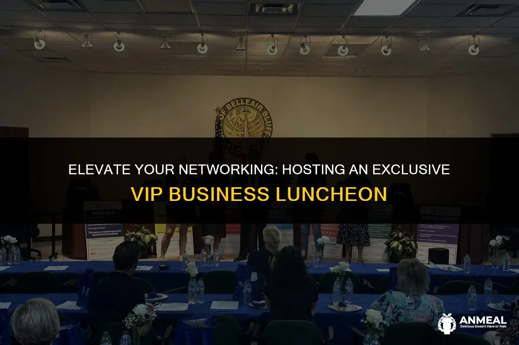 how to host vip lunch on a business topic