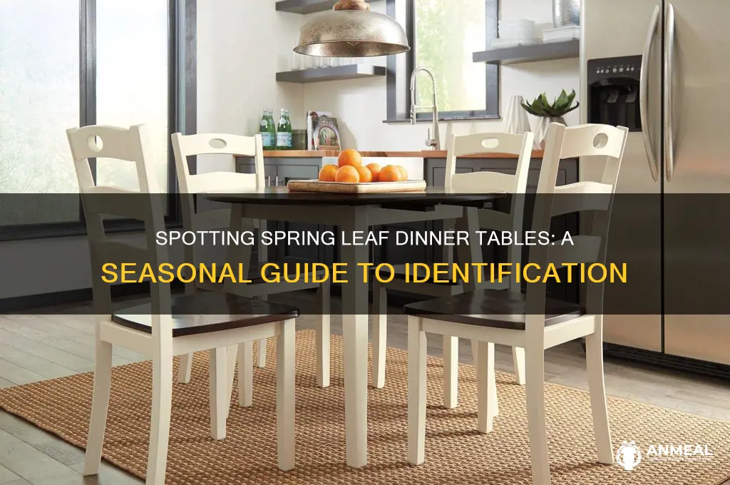 how to identify spring leaf dinner table