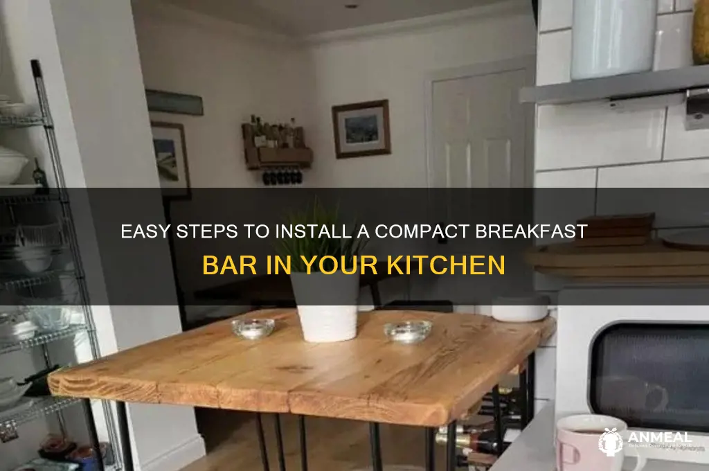 how to install a narrow breakfast bar