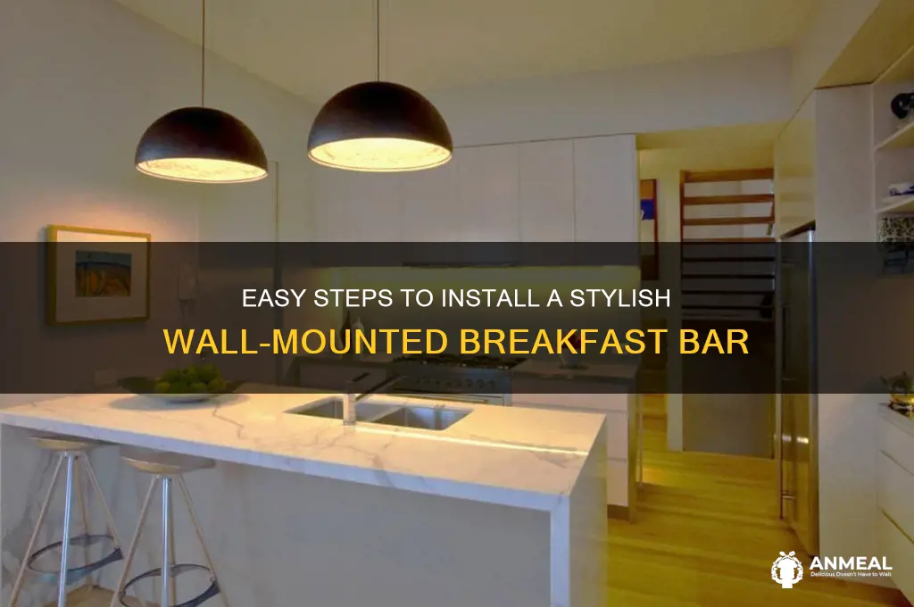 how to install a wall mounted breakfast bar