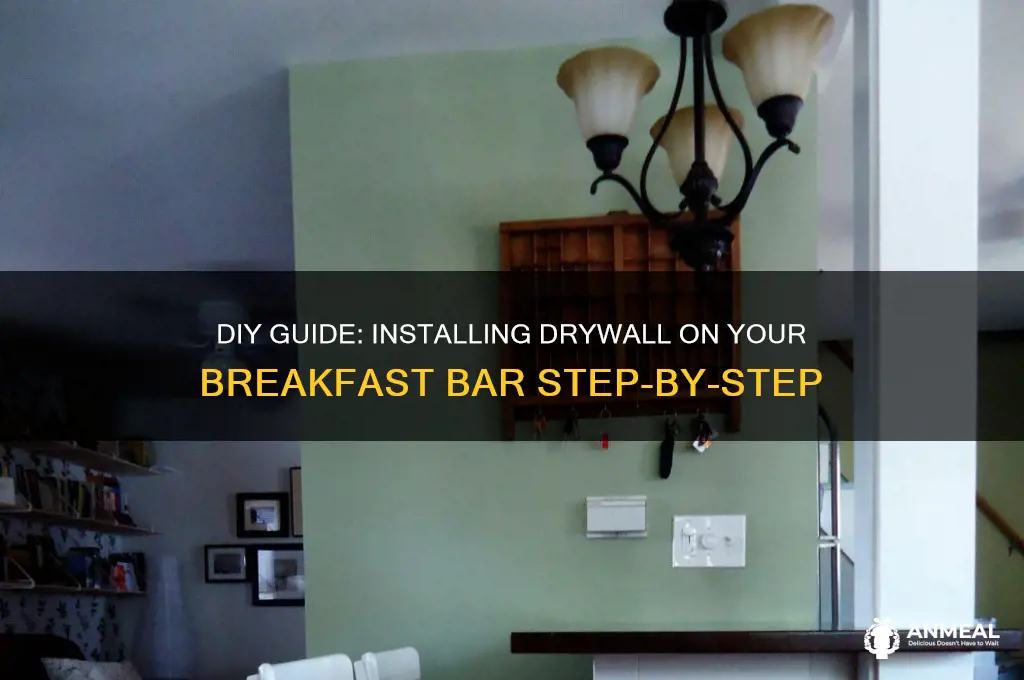 how to install drywall on breakfast bar