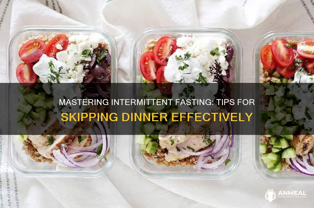 how to intermittent fast dinner