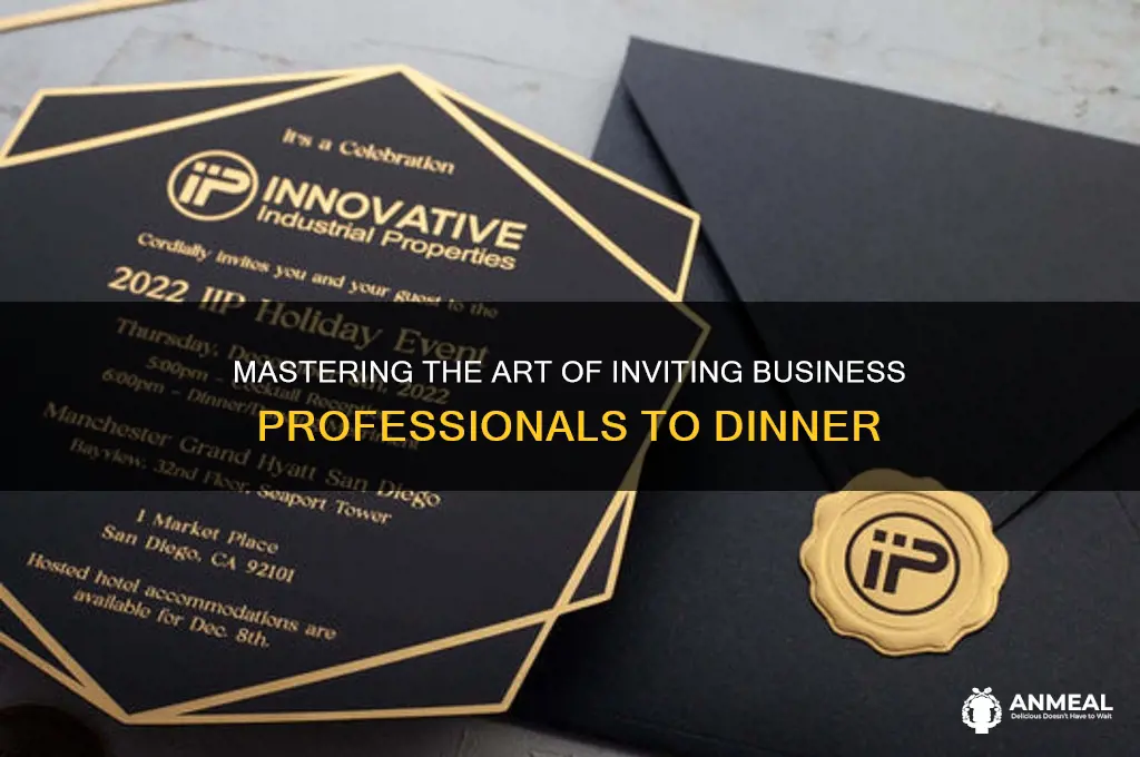how to invite a business person to dinner