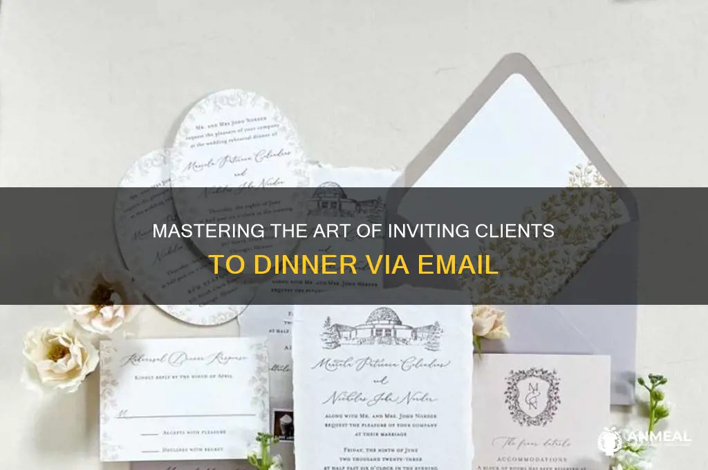 how to invite a client to dinner via email