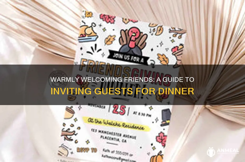 how to invite a friend to dinner