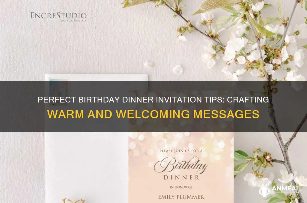 how to invite for birthday dinner