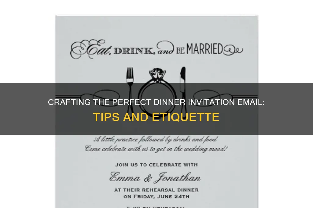 how to invite for dinner email