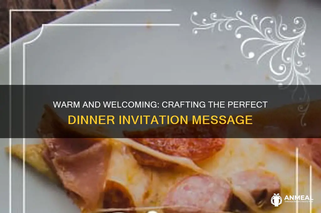 how to invite friends for dinner message