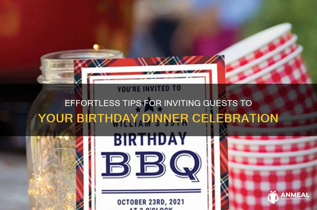 how to invite peole to a birthday dinner
