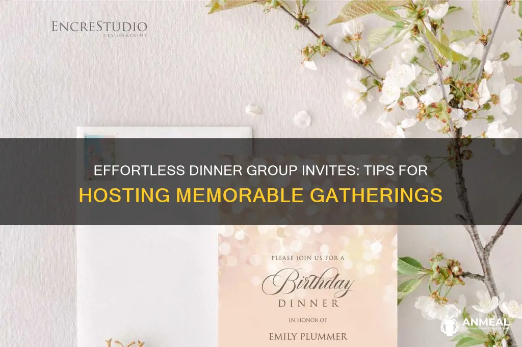 how to invite people to dinner groups