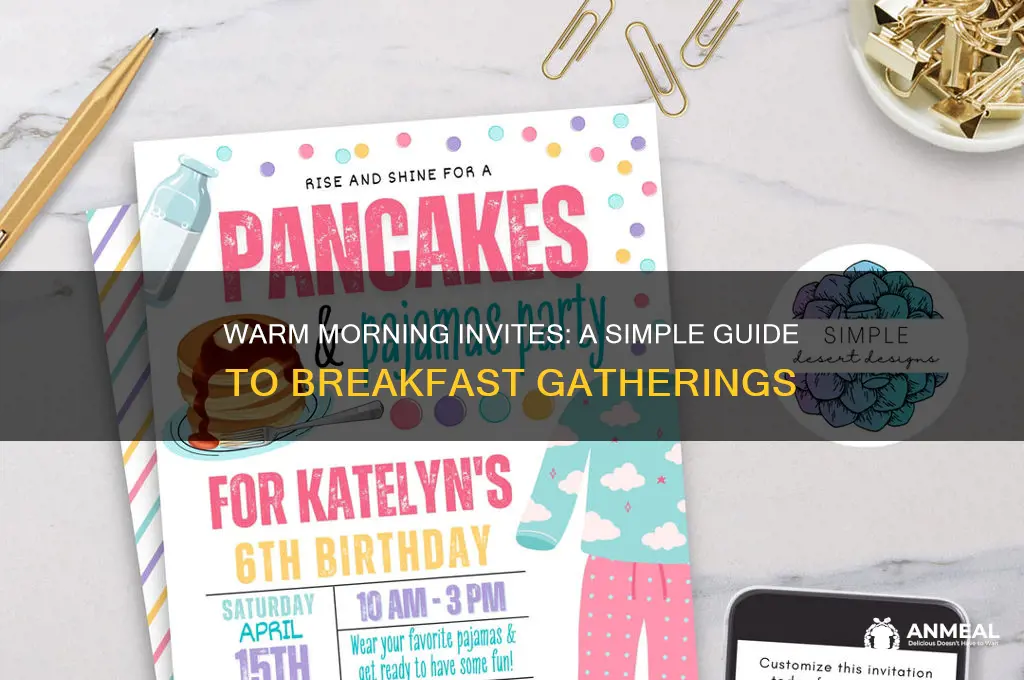 how to invite someone for breakfast